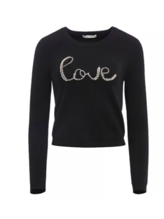 Alice + Olivia Sweaters - ALICE + OLIVIA Connie "Love" Sweater Size Small